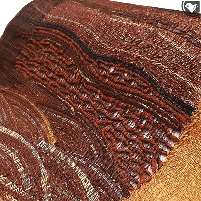 正絹西陣織すくい織物名門渡文手織お太鼓柄袋帯