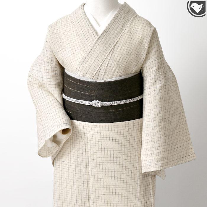 夏帯 宮古上布 新里玲子 作 日本工芸会正会員 手摘み苧麻糸 木麻黄染