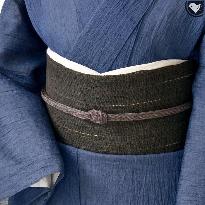 夏帯 宮古上布 新里玲子 作 日本工芸会正会員 手摘み苧麻糸 木