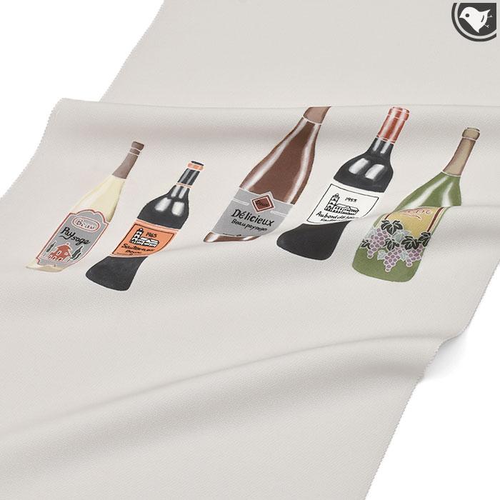 帯専門店おびや 名古屋帯 新潟 十日町友禅 別注 Wine bottle ワイン