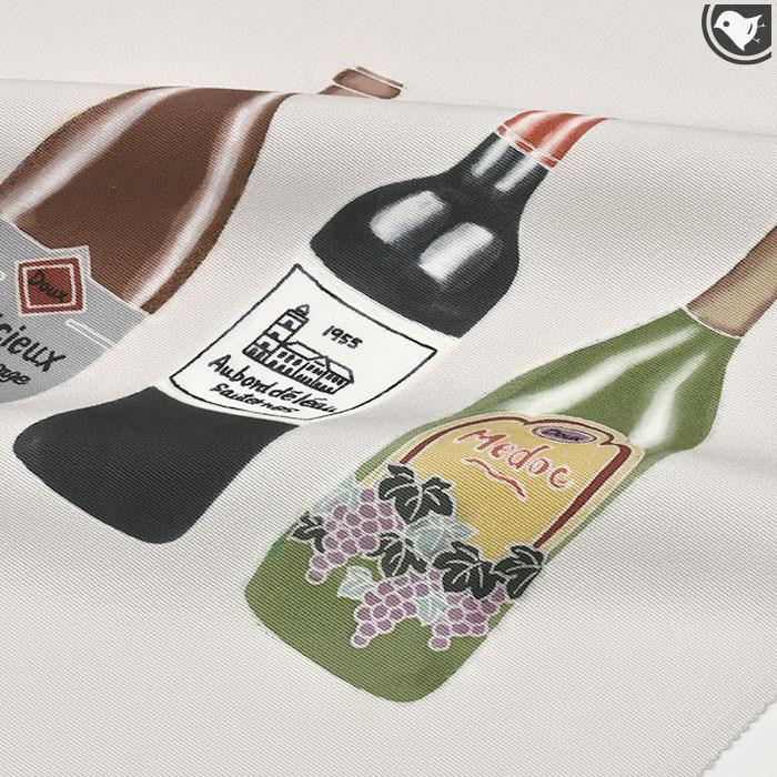 帯専門店おびや 名古屋帯 新潟 十日町友禅 別注 Wine bottle ワイン