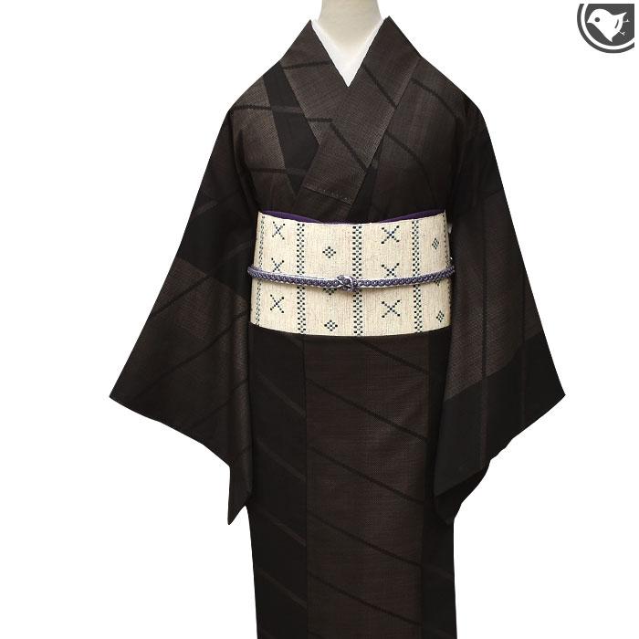 米沢紬 老舗 スワセンイ 謹製 米沢花織 文様 八寸 名古屋帯 日本製 お