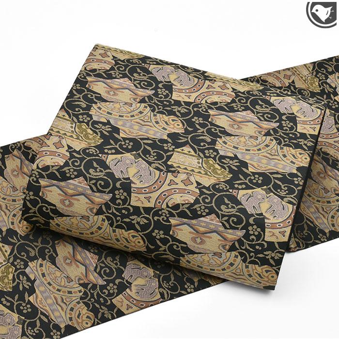 訳あり帯！) 西陣織 創業文化元年 名門 菱屋善兵衛 謹製 インカ瓦文様