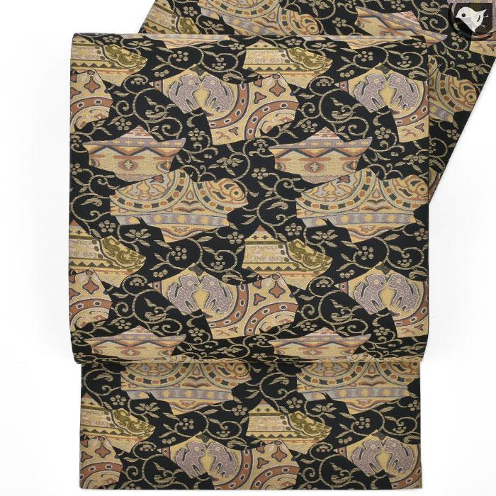 訳あり帯！) 西陣織 創業文化元年 名門 菱屋善兵衛 謹製 インカ瓦文様