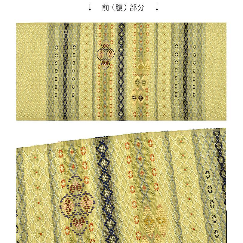 メンテナンス済！)(中古帯/長尺帯)本場琉球 南風原花織 八寸 名古屋帯