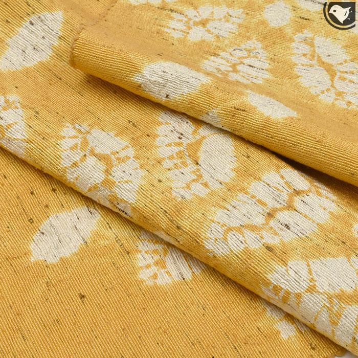 有松絞り 老舗 熊谷 謹製 “巻き上げ絞り” 米沢産 ぜんまい紬 八寸