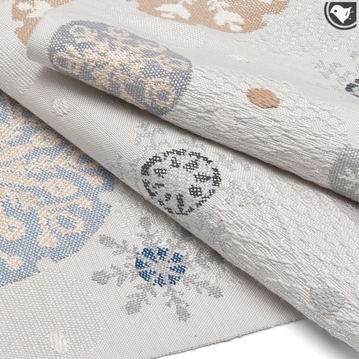 西陣織 帯屋捨松 謹製 “雪文” 八寸 名古屋帯 正絹 日本製 : 帯専門店