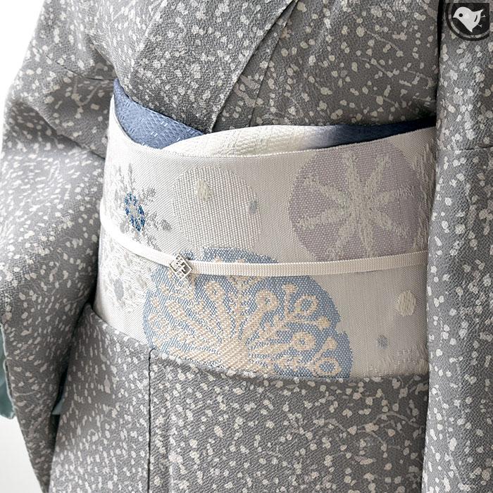 西陣織 帯屋捨松 謹製 “雪文” 八寸 名古屋帯 正絹 日本製 : 帯専門店