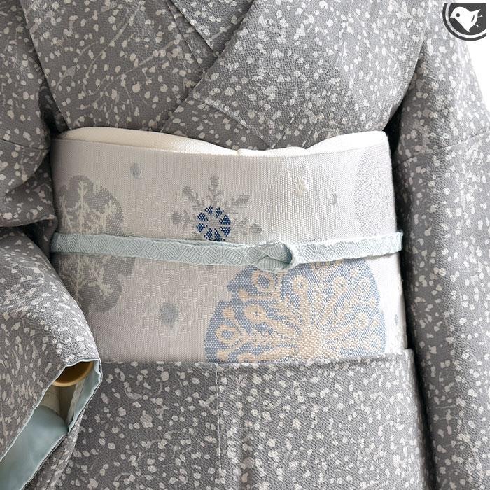 西陣織 帯屋捨松 謹製 “雪文” 八寸 名古屋帯 正絹 日本製 : 帯専門店