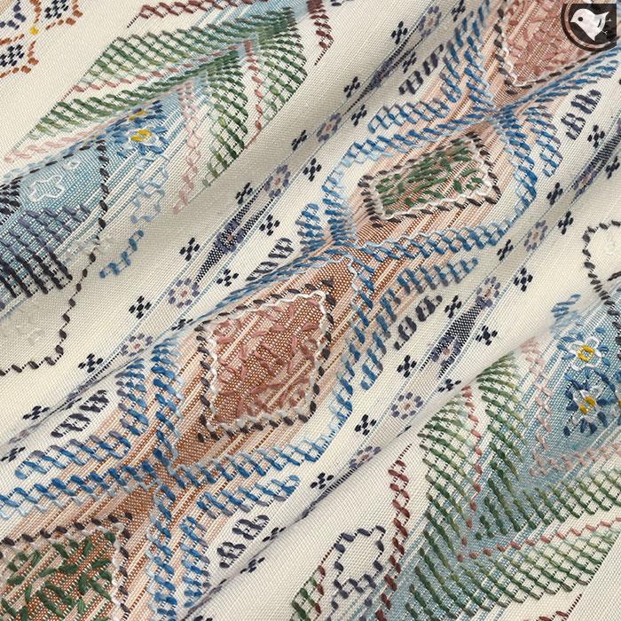 本場琉球 読谷山花織 大城佐知子 作 “香風花” 手織り 本草木染 九寸