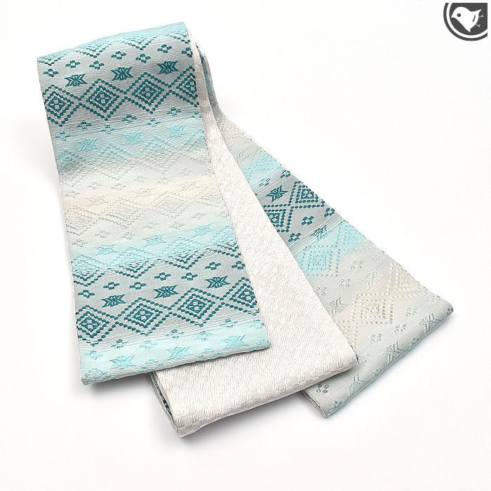 半幅帯 米沢紬 山形県 近賢織物 謹製 “浮華” 日本製【帯専門店おびや