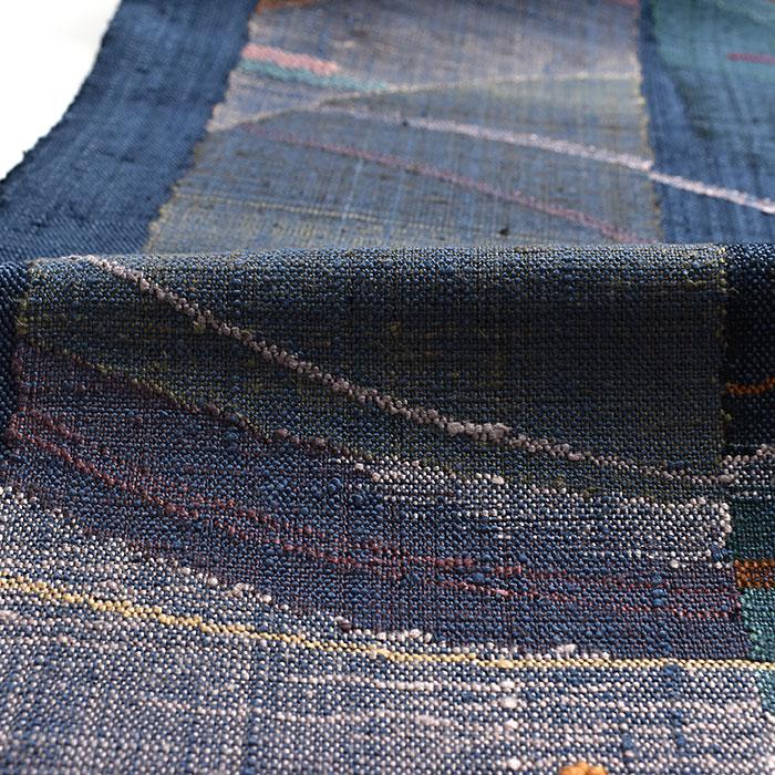 訳あり帯！)西陣織 老舗 渡文 謹製 手織り 真綿紬 八寸 名古屋帯（お