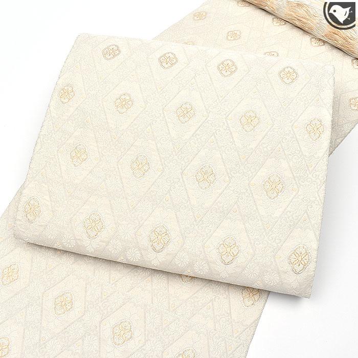 c2141 名古屋帯 白 西陣 胡蝶 c2141 名古屋帯 白 西陣 胡蝶