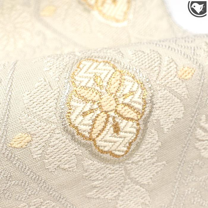 西陣織 名門 織楽浅野 謹製 “小花立菱文” 九寸 名古屋帯 正絹 日本製