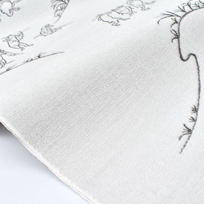 西陣織 老舗 おぐら 謹製 “鳥獣戯画” 九寸 名古屋帯 正絹 日本製 お