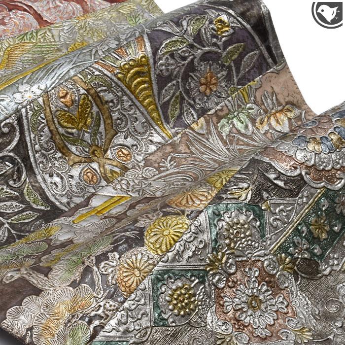 金唐革 袋帯 正絹 楽天市場】金唐革 帯の通販