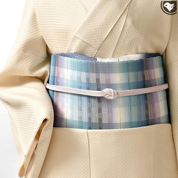 週末セール【未使用品】工房真南風九寸名古屋帯「月虹」 工房 真南風 謹製 花倉織 野山染め 九寸 名古屋帯 正絹 日本製【帯専門