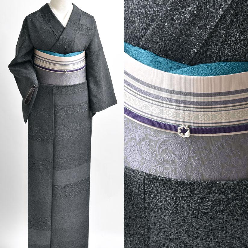 帯留め “雪輪紋様” 銀細工作家 kurumi 謹製 あこや本真珠 silver925 日本製 おびやオリジナル 和装小物_7