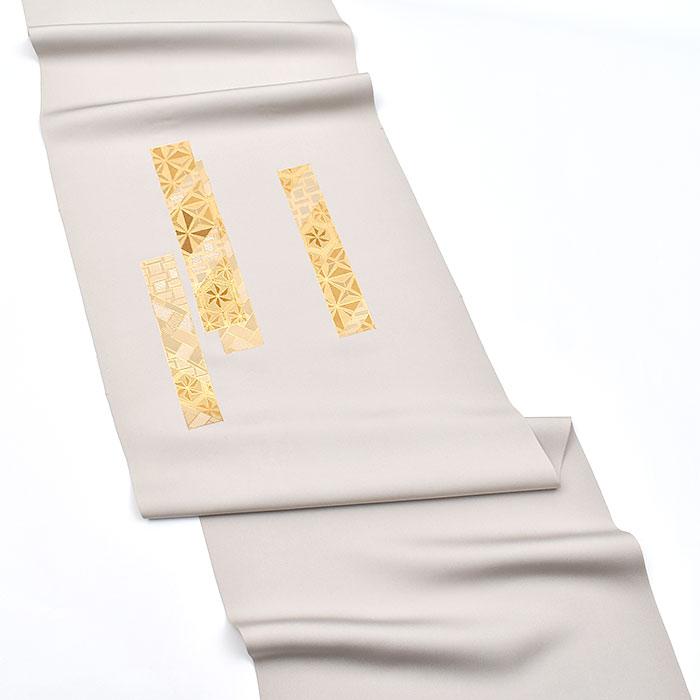 塩瀬染め帯 京都老舗染め屋 謹製 枠金刺繍 九寸 名古屋帯 正絹 日本製 送料・代引き無料！[商品番号：22212]の画像