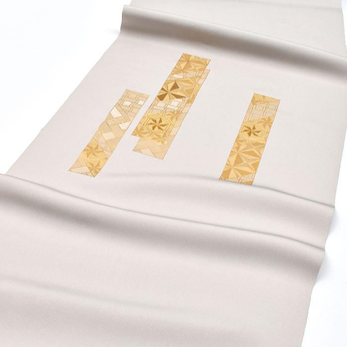 塩瀬染め帯 京都老舗染め屋 謹製 枠金刺繍 九寸 名古屋帯 正絹 日本製 送料・代引き無料！[商品番号：22212]の画像