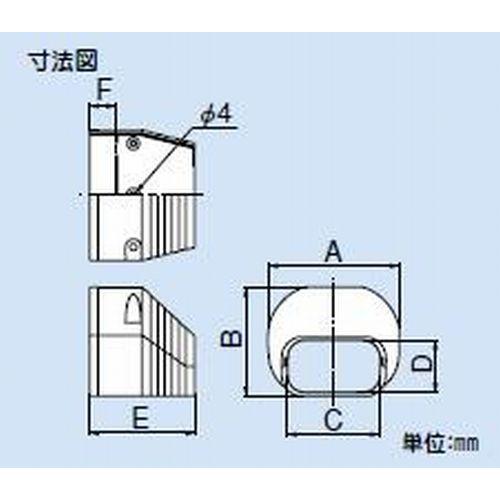 因幡電工/INABA】LDEN-70 端末カバー ダクト端末部用 : エアコン配管