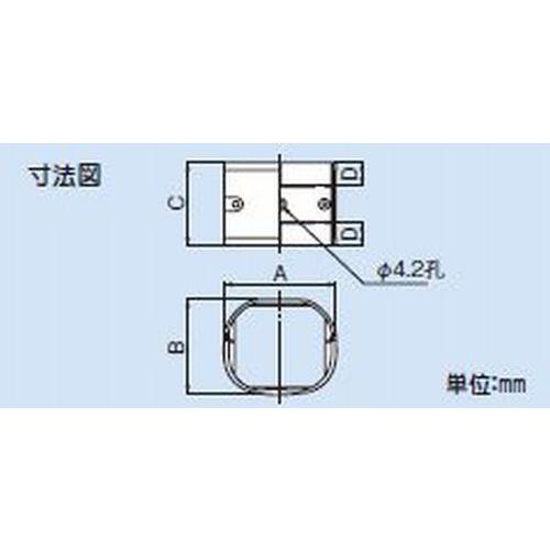 因幡電工/INABA】LDJ-70 スリムジョイント ダクト直線継手 : エアコン