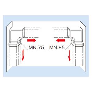 因幡電工/INABA】MN-85 室内用MDひねり90°エルボ ネオホワイト