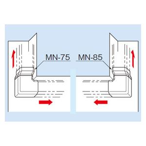 因幡電工/INABA】MN-85 室内用MDひねり90°エルボ ネオホワイト