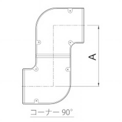 因幡電工/INABA】PDE-90-I コーナー90°(エルボ) ※通常在庫品