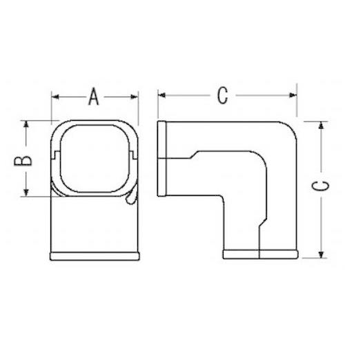 イナバ  SK66 / SC-66  (ブラック・ブラウン・グレー) 因幡電工/INABA】SC-66 スリムコーナー 立面90° : エアコン配管
