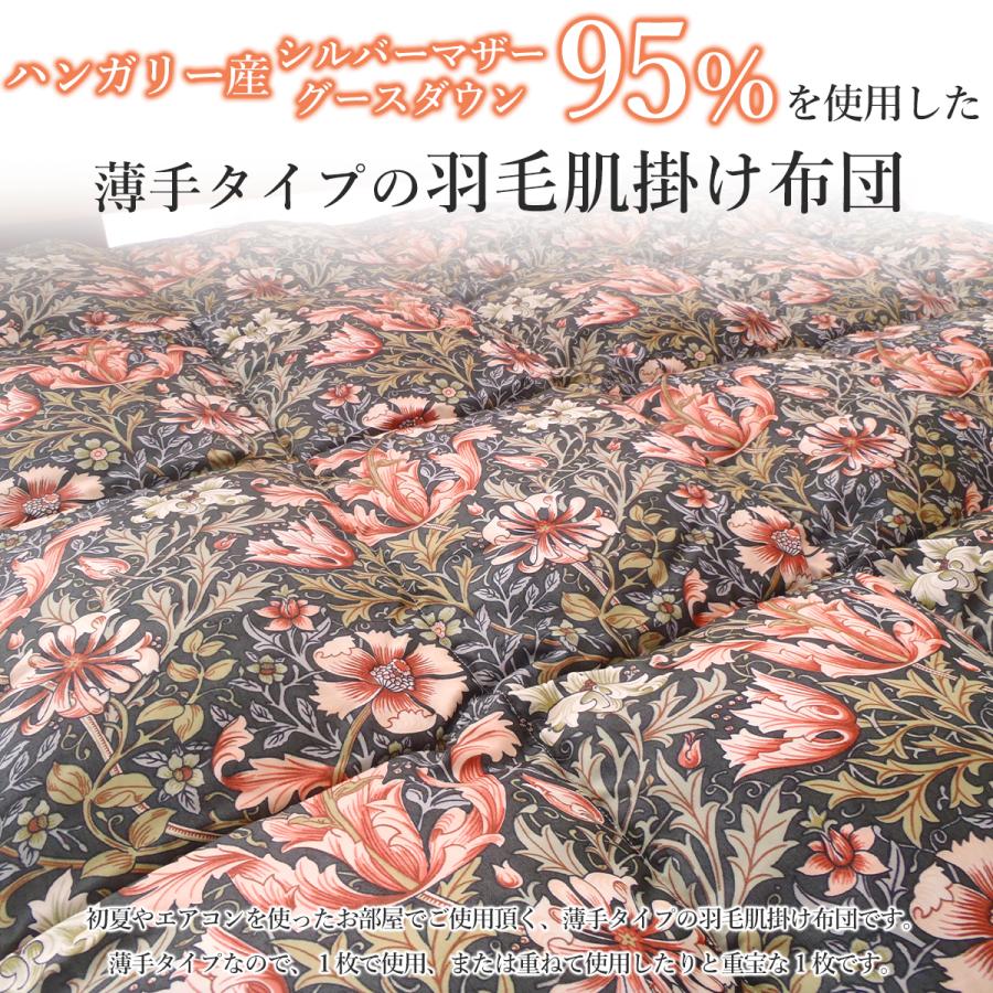 ロマンス小杉 羽毛肌掛け布団 ダブル 薄手 ダウンケット 日本製 羽毛肌ふとん ハンガリー産マザーグースダウン_1