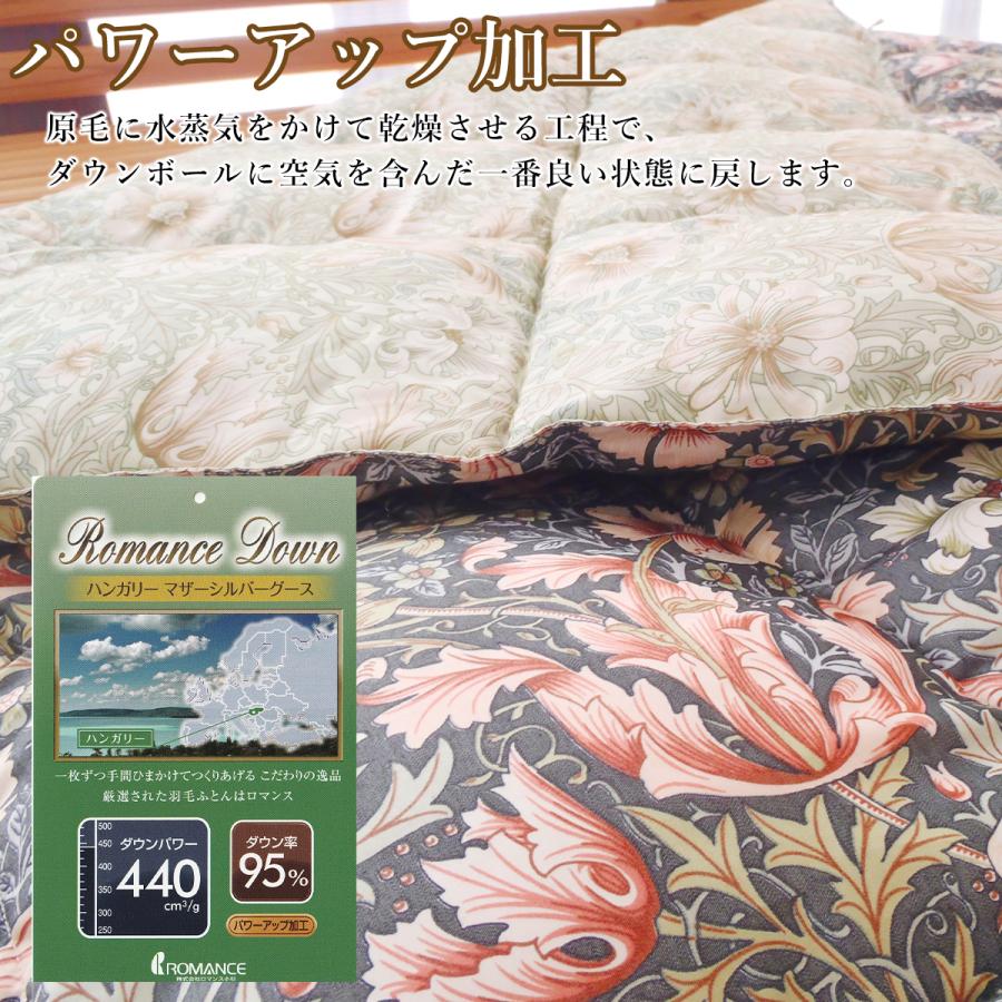 ロマンス小杉 羽毛肌掛け布団 ダブル 薄手 ダウンケット 日本製 羽毛肌ふとん ハンガリー産マザーグースダウン_4