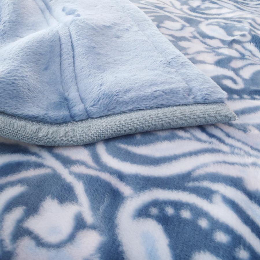 ロマンス小杉 毛布 シングル 厚手 ムートン調 合わせ毛布 シングル