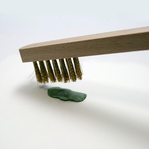 真鍮ブラシ　先端角なし　保管用穴あり　木柄　ガム取り　さび落とし日本製 |  | 02