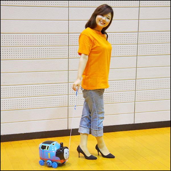 楽しいお散歩トーマス ビニール車付きおもちゃ 約30cm/動画有/メール便