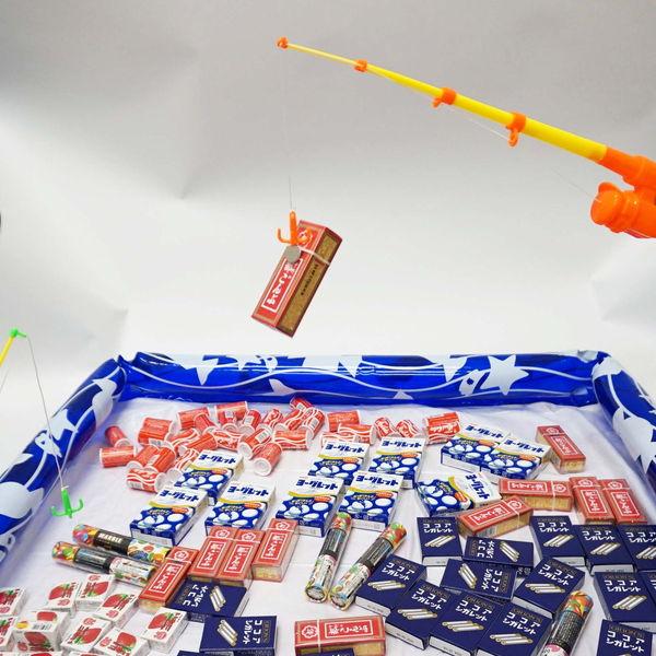 懐かしのお菓子つりつり大会 117個 /動画有 / 釣り おやつ 景品 