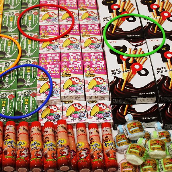 け*ま様 【破格】チョコ系お菓子まとめ売りトッポ 105箱プリッツ等 トッポなどプリッツ系お菓子 輪なげセット 114個【景品・縁日・お祭り