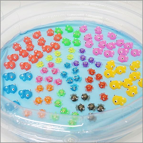 ぷかぷか光る金魚とピコピコ金魚すくいどり大会　148個（ポイ100枚） [動画有]