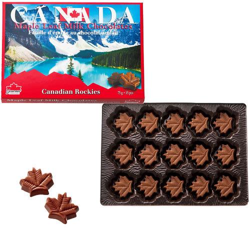 カナダ お土産 メープルリーフミルクチョコ 3箱セット｜チョコレート アメリカ カナダ 南米 カナダ土産 お菓子