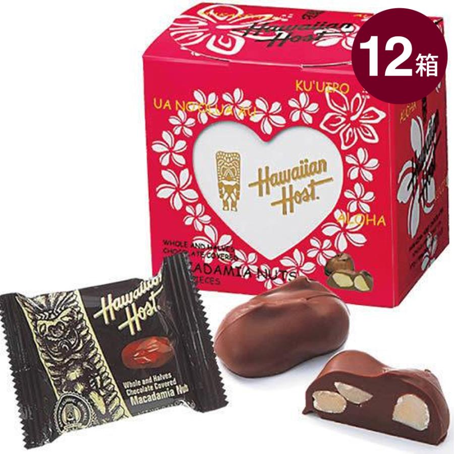 Hawaiian Host 12箱 ハワイアンホースト チョコレート Hawaiian Host ハワイアンホースト ハートBOXマカダミアナッツチョコ