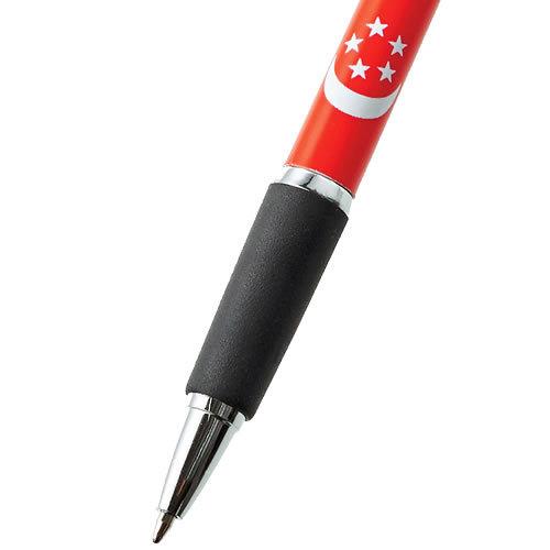 429円 格安新品 シンガポール お土産 シンガポール国旗 ボールペン5本セット 筆記具 東南アジア 雑貨 シンガポール土産