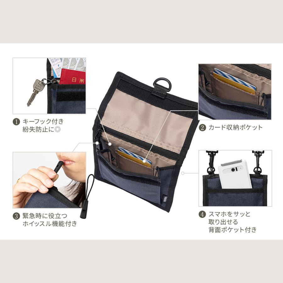 Refeela リフィーラ スキミング防止パスポートもスマホも入るネック