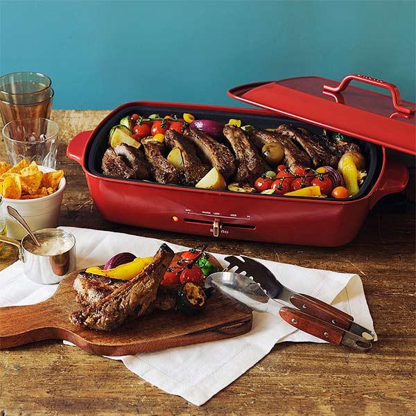 【明石のタコ】BRUNO ホットプレート　グランデ　レッド　BOE026 Amazon | BRUNO ホットプレートグランデサイズ BOE026-RD レッド