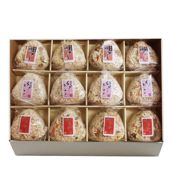 国産米おにぎり 冷凍食品 九州おにぎり倶楽部 3種12個セット みつせ鶏