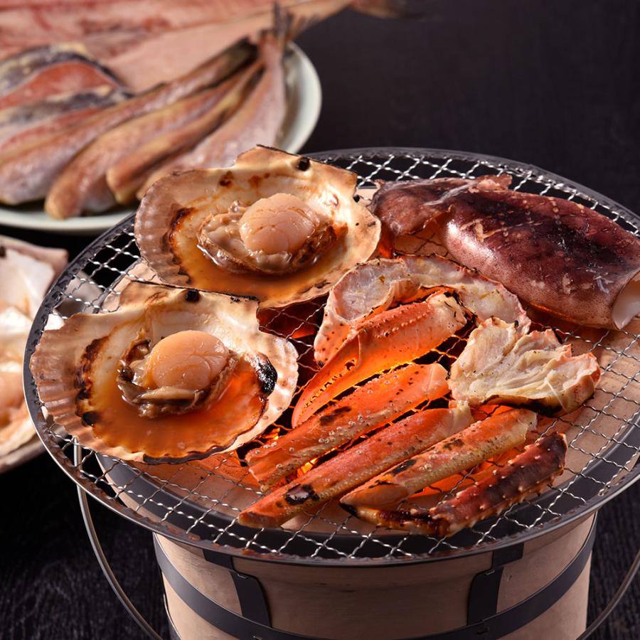 海鮮浜焼きセット 7種詰め合わせ ズワイガニ タラバガニ ほたて 鮭の