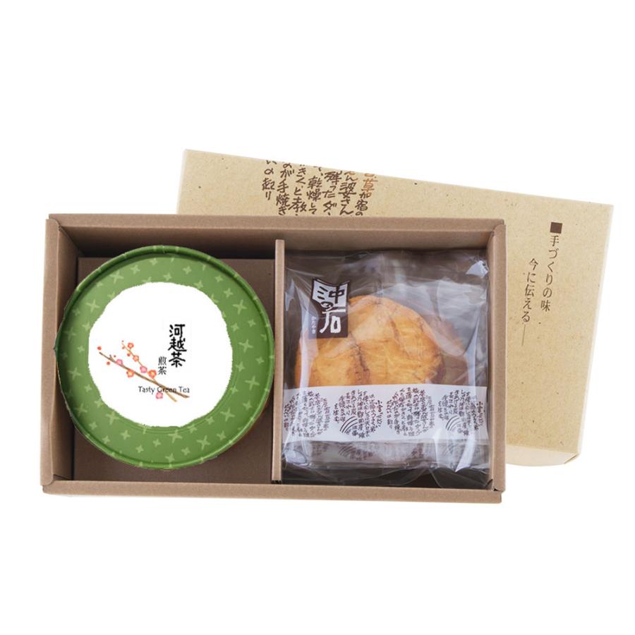 フォション　サマーセット　草加葵　海千楽　三河屋　鮎の塩焼きせんべい 草加せんべいと河越茶のギフトセット 5枚入【埼玉 お土産｜おせんべい