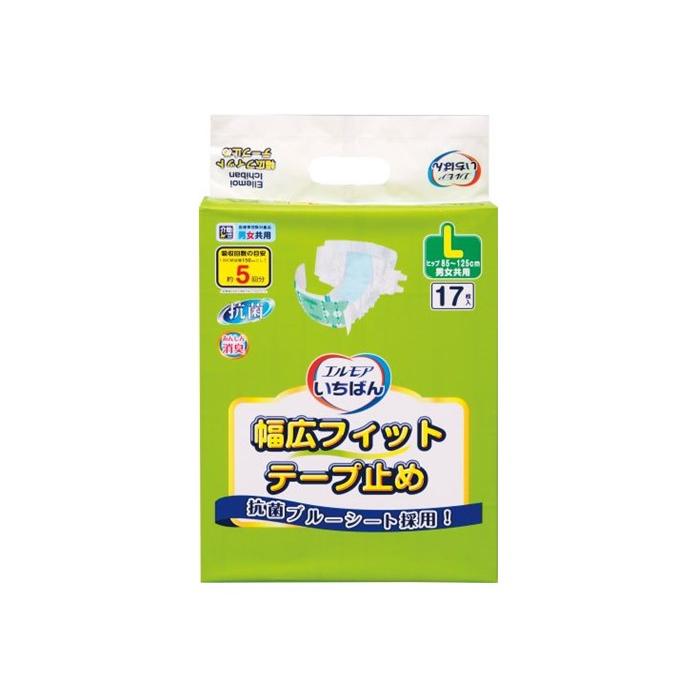 エルモアいちばん幅広フィットテープ止め Lサイズ 17枚 1パック
