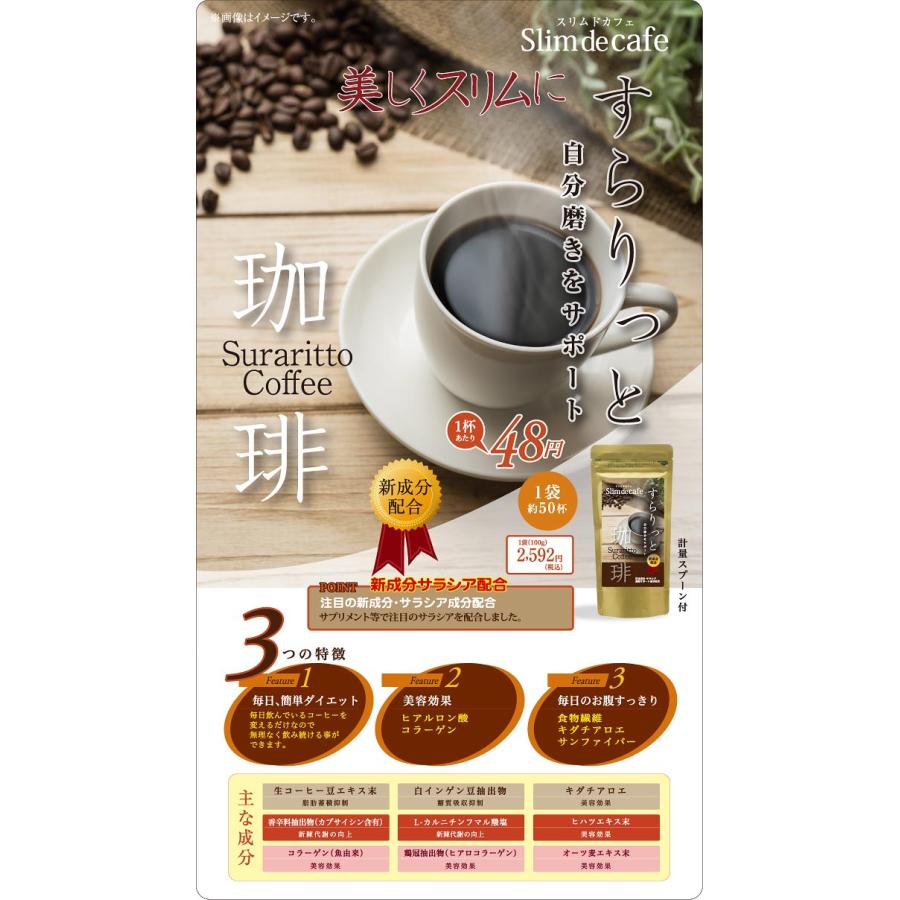 新品未開封 すらりっと珈琲×12袋 ダイエットコーヒー サラシア