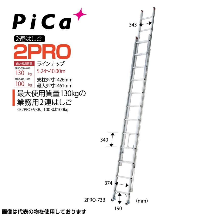 【ネット限定】 はしご ハシゴ 梯子 ピカコーポレイション ピカコーポレーション 2連はしご 2PRO-53B プロ はしご