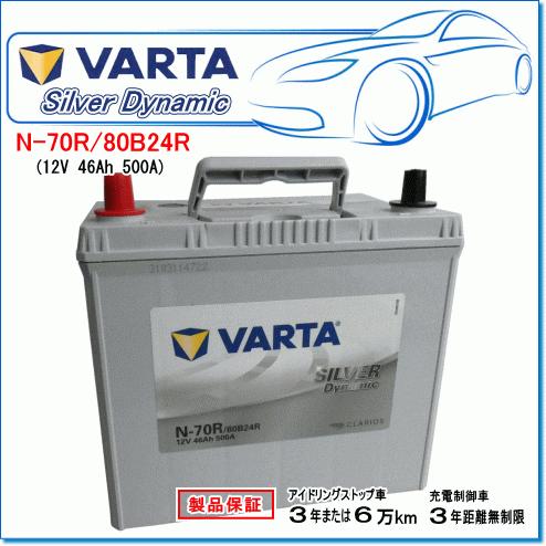 VARTA N-70R/80B24R:バルタ シルバーダイナミックバッテリー VARTA N-70R/80B24R:バルタ シルバーダイナミックバッテリー